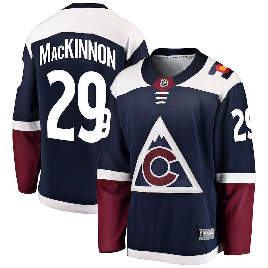 Men Colorado Avalanche 29 Nathan MacKinnon Fanatics Branded Navy Alternate Breakaway Player NHL Jersey